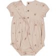 Wheat Embroidery Flowers Victoria Romper Cheap