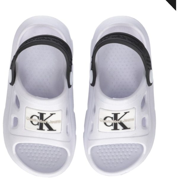 Calvin Klein Comfy Sandal White Black For Cheap