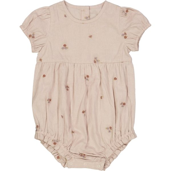 Wheat Embroidery Flowers Victoria Romper Cheap