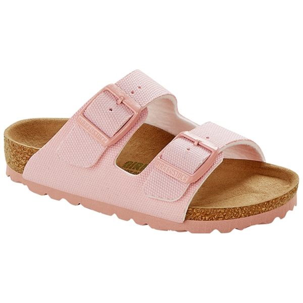 Birkenstock Arizona Kids TEX Canvas Soft Pink Sandal Online now