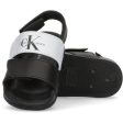 Calvin Klein Velcro Sandal Black White Cheap