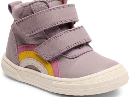 Bisgaard Rainbow Velcro Sko Purple Hot on Sale