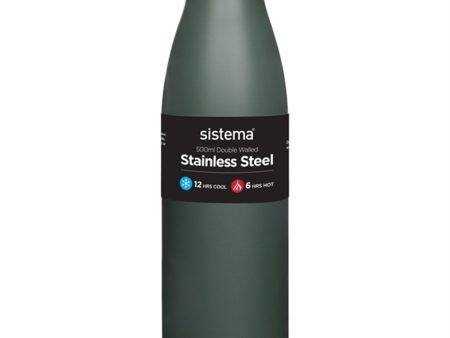 Sistema Stainless Steel Drikkedunk 500 ml Nordic Green on Sale