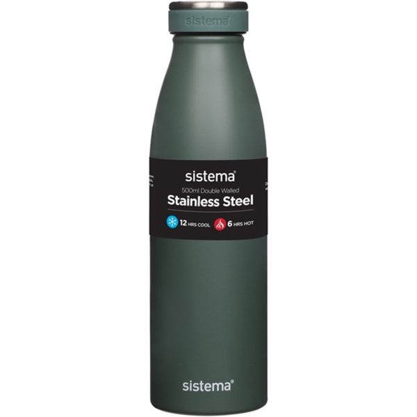 Sistema Stainless Steel Drikkedunk 500 ml Nordic Green on Sale