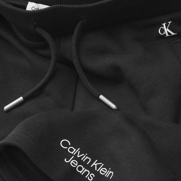 Calvin Klein Stack Logo Jogger Shorts Ck Black Discount