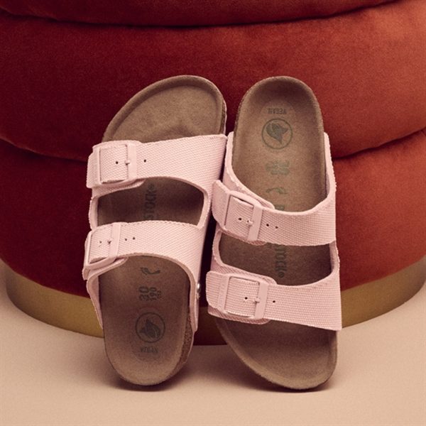 Birkenstock Arizona Kids TEX Canvas Soft Pink Sandal Online now