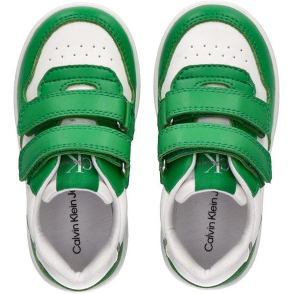 Calvin Klein Low Cut Velcro Sneakers Green White Hot on Sale