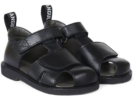 Angulus Sandal M. Velcrolukning Sort For Discount