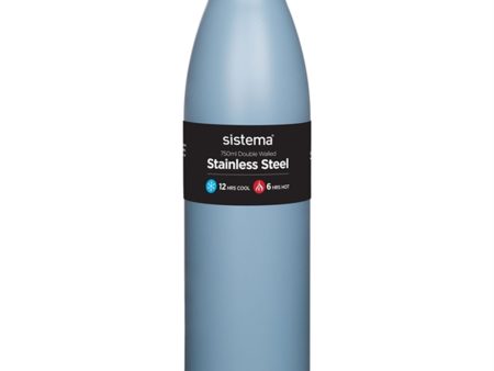 Sistema Stainless Steel Drikkedunk 750 ml Coast Blue Hot on Sale