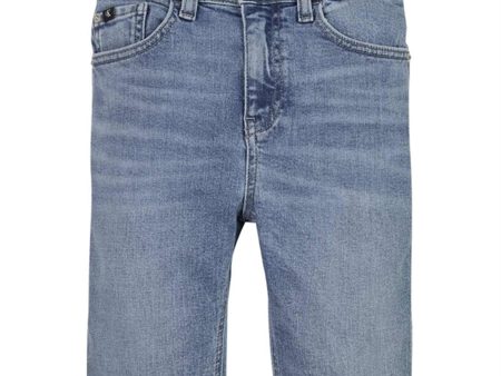 Calvin Klein Denim Shorts High Visual Blue Hot on Sale