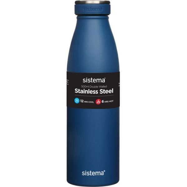 Sistema Stainless Steel Drikkedunk 500 ml Ocean Blue For Discount