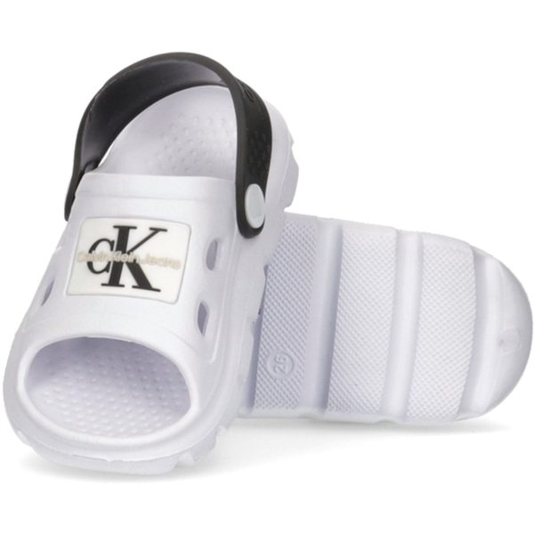 Calvin Klein Comfy Sandal White Black For Cheap