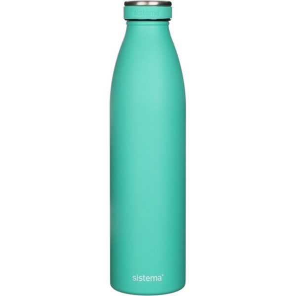 Sistema Stainless Steel Drikkedunk 750 ml Minty Teal Online now