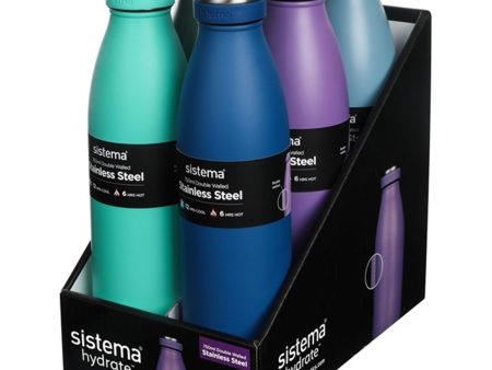 Sistema Stainless Steel Drikkedunk 750 ml Black For Cheap