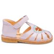 Angulus Hjerte Sandal M. Velcrolukning Lys Lila Mint Glitter on Sale