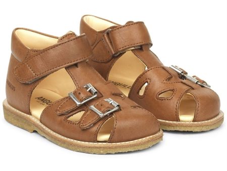 Angulus Begyndersandal M. Velcro Og Spænder Cognac Online