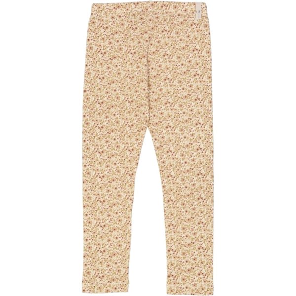 Wheat Eggshell Flowers Jersey Leggings Online now