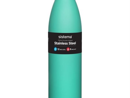 Sistema Stainless Steel Drikkedunk 750 ml Minty Teal Online now