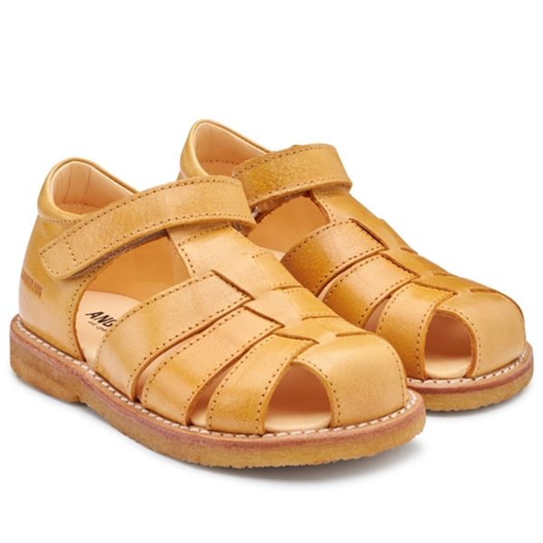 Angulus Sandal M. Velcrolukning Camel Cheap