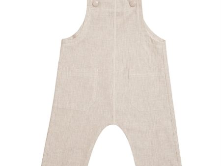 Huttelihut Aki Buksedragt Linen Mini Stripes Camel Online now