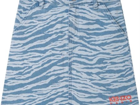 Kenzo Denim Nederdel Pale Blue Online Hot Sale