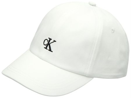 Calvin Klein Monogram Baseball Cap Bright White Cheap