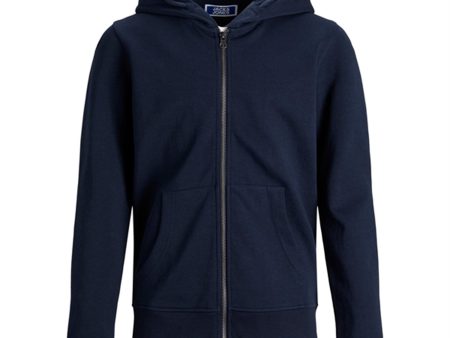 Jack & Jones Junior Navy Blazer Basic Sweatshirt m. Lynlås Noos on Sale