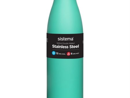 Sistema Stainless Steel Drikkedunk 500 ml Minty Teal Fashion