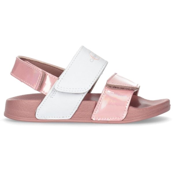 Calvin Klein Velcro Sandal Pink White Online Hot Sale