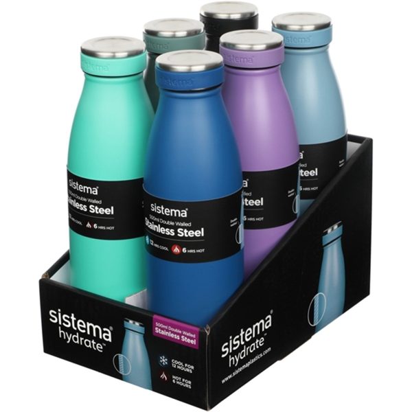 Sistema Stainless Steel Drikkedunk 500 ml Black Sale