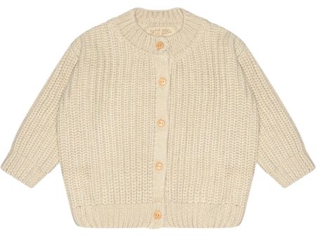 Petit Piao Offwhite Strik Cardigan Hot on Sale