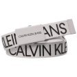 Calvin Klein Canvas Logo Bælte Ghost Grey Online Hot Sale