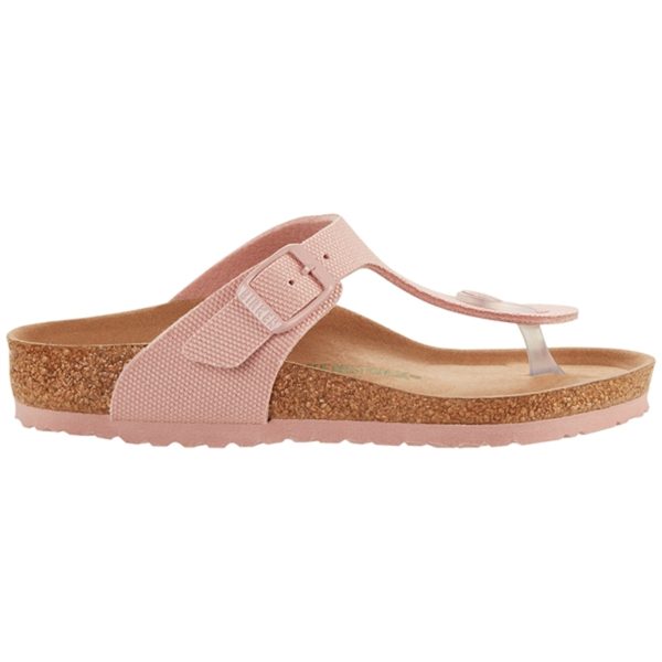 Birkenstock Gizeh Kids TEX Canvas Soft Pink Sandal For Sale