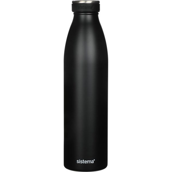 Sistema Stainless Steel Drikkedunk 750 ml Black For Cheap