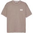 Calvin Klein Badge Mineral Dye T-Shirt Shitake Fashion