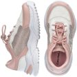 Calvin Klein Low Cut Lace-Up Sneakers Pink White For Cheap