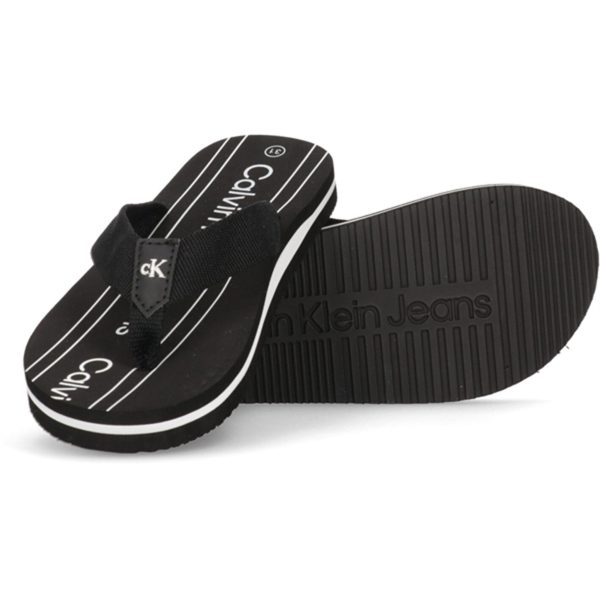 Calvin Klein Logo Flip Flop Black Discount