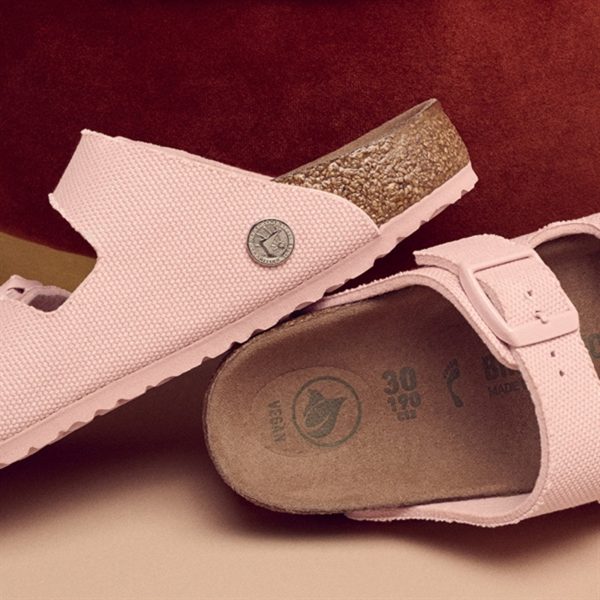 Birkenstock Arizona Kids TEX Canvas Soft Pink Sandal Online now