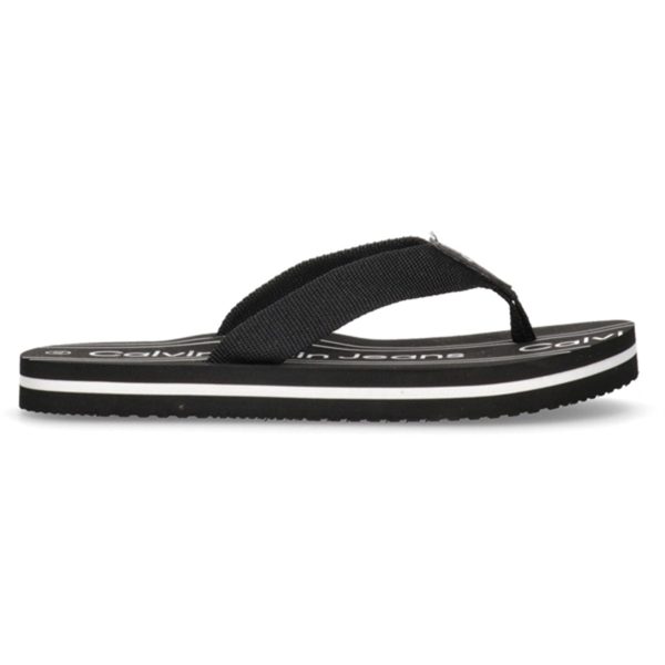 Calvin Klein Logo Flip Flop Black Discount