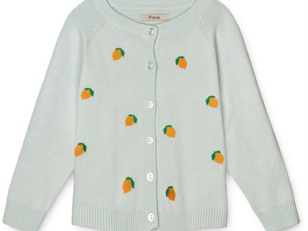 Fliink Ballad Blue Sunflower Lemons Favo Embr. Strik Cardigan For Cheap