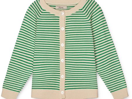 Fliink Jelly Bean Green Stripe Fave Stripe Strik Cardigan Fashion