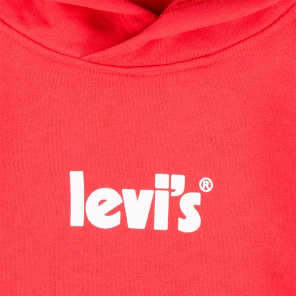 Levi s Poster Logo Pullover Hoodie Red For Cheap