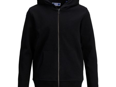 Jack & Jones Junior Black Basic Sweatshirt m. Lynlås Noos Online Sale