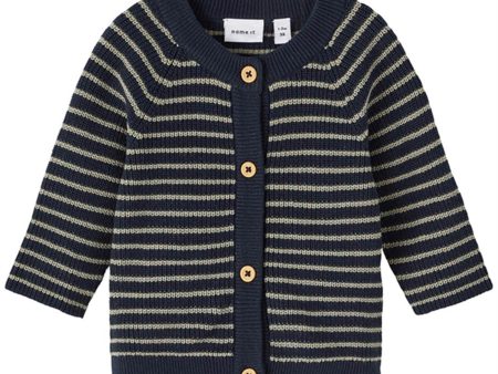 Name it Dark Sapphire Fadennis Strik Cardigan For Sale