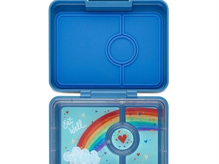 Yumbox Mini Snack 3 Rum Madkasse Sky Blue Clouds Rainbow Online now