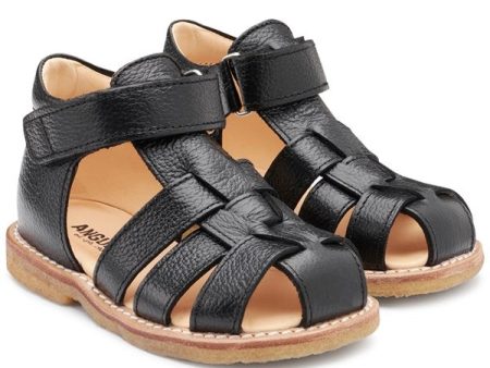 Angulus Begyndersandal M. Velcrolukning Sort Online