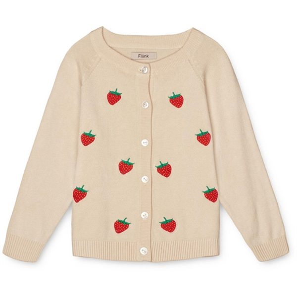 Fliink Sandshell High Risk Red Strawberry Favo Embr. Strik Cardigan on Sale