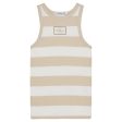 Calvin Klein Rib Tank Top Bright White Classic Beige Fashion