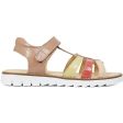 Angulus Sandal M. T-Rem Og Velcrolukning Dark Peach Peach Koral Lys Gul Online now