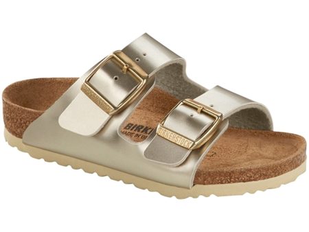 Birkenstock Arizona Kids Electric Metallic Gold Sandal Online now